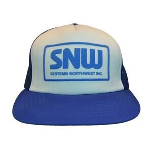 Vintage SNW Systems Northwest Inc Snapback Trucker Cap Hat